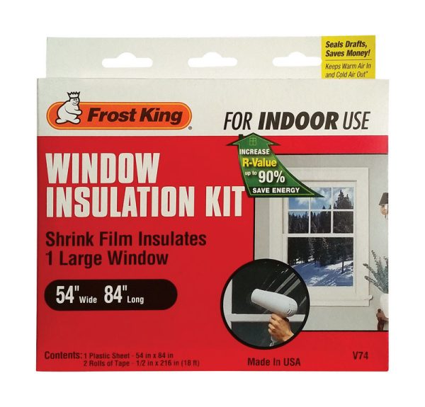 Frost King Clear Indoor Window Film Insulator Kit 54 in. W X 84 in. L