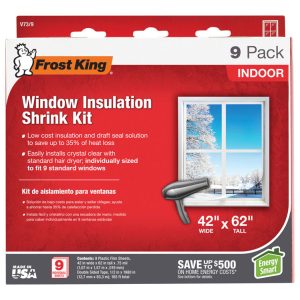 Frost King Clear Shrink Indoor Window Film Insulator Kit 42 in. W X 62 in. L