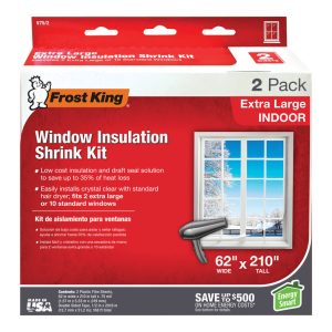 Frost King Clear Shrink Indoor Window Film Insulator Kit 62 in. W X 210 in. L