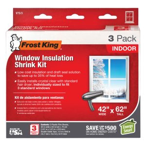 Frost King Clear Shrink Indoor Window Film Insulator Kit 42 in. W X 62 in. L