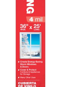Frost King Clear Vinyl Sheeting Roll For Doors and Windows 25 ft. L X 4 in.
