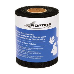 Saint-Gobain ADFORS 6 in. W X 100 ft. L Charcoal Fiberglass Vent Screen
