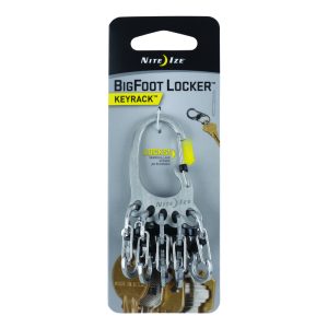 Nite Ize BigFoot Locker 2 in. D Stainless Steel Silver Carabiner Key Chain