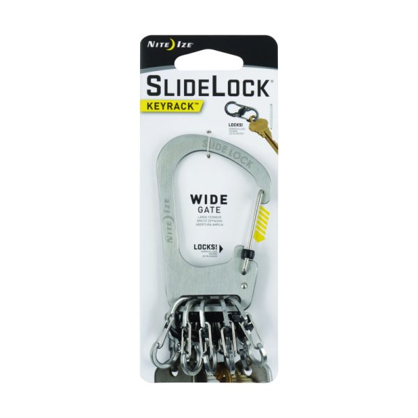 Nite Ize SlideLock 2.4 in. D Stainless Steel Silver Carabiner Key Chain