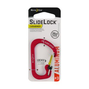 Nite Ize SlideLock Aluminum Red Carabiner Key Chain