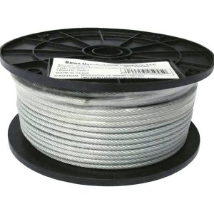 Baron Clear Vinyl Galvanized Steel 1/8 in. D X 250 ft. L Aircraft Cable