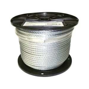 Baron Clear Vinyl Galvanized Steel 1/4 in. D X 250 ft. L Cable