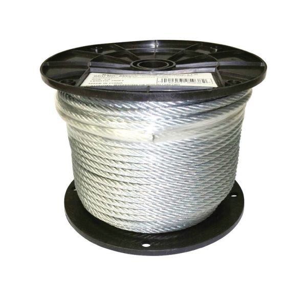 Baron Clear Vinyl Galvanized Steel 1/4 in. D X 250 ft. L Cable
