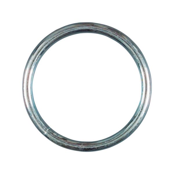 Baron Medium Nickel Plated Silver Steel 2 1/2 in. L Ring 300 lb 1 pk