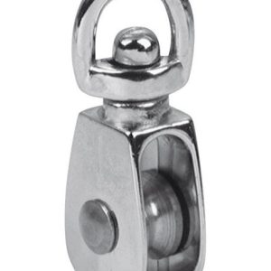 Baron 1-1/2 in. D Electro-Plated Iron Swivel Eye Single Eye Pulley