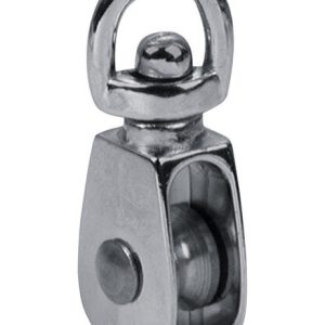 Baron 1/2 in. D Electro-Plated Iron Swivel Eye Single Eye Pulley