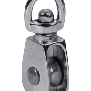 Baron 2 in. D Electro-Plated Iron Swivel Eye Single Eye Pulley