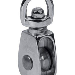 Baron 3/4 in. D Electro-Plated Iron Swivel Eye Single Eye Pulley