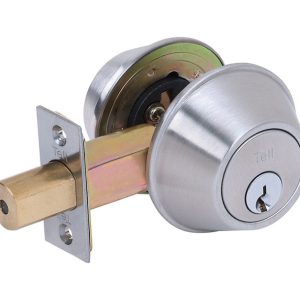 Tell Satin Nickel Steel Double Cylinder Deadbolt