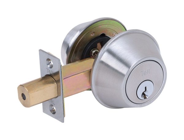 Tell Satin Nickel Steel Double Cylinder Deadbolt