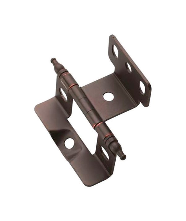 Amerock 1-5/8 in. W X 2-7/8 in. L Oil Rubbed Bronze Steel Cabinet Hinge 1 pk