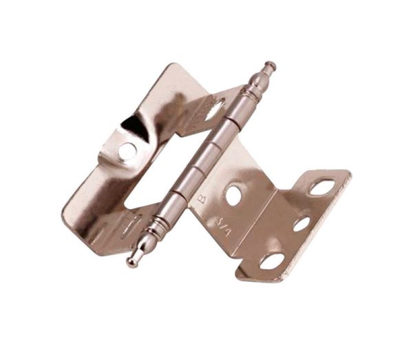 Amerock 1-5/8 in. W X 2-7/8 in. L Sterling Nickel Steel Cabinet Hinge 50 pk