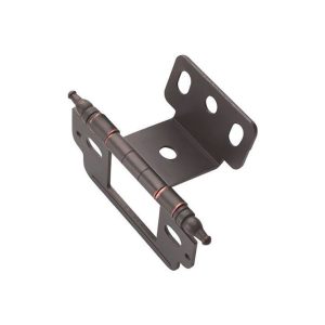 Amerock 1 in. W X 2-3/4 in. L Oil Rubbed Bronze Steel Cabinet Hinge 1 pk