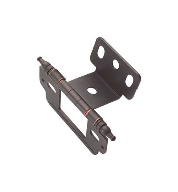 Amerock 1 in. W X 2-3/4 in. L Oil Rubbed Bronze Steel Cabinet Hinge 1 pk