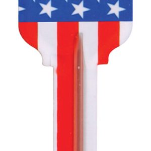 Hillman Wackey Stars & Stripes House/Office Universal Key Blank Single
