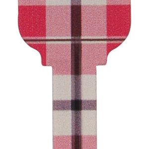 Hillman Wackey Plaid House/Office Universal Key Blank Single