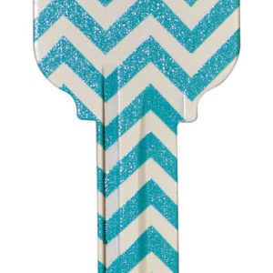 Hillman Wackey Teal House/Office Universal Key Blank Single