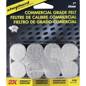 Shepherd Hardware Felt Self Adhesive Protective Pad Beige Round 4.6 in. W X 1.3 in. L 48 pk