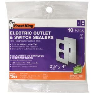 Frost King White 1 gang Plastic Toggle Wall Plate Sealers 10 pk