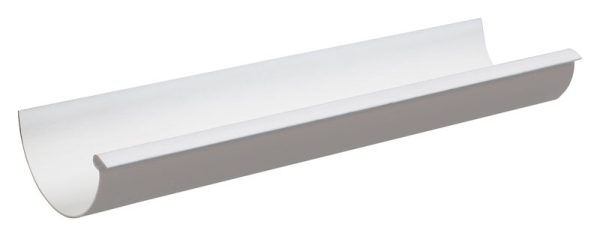 Plastmo 4 in. W X 120 in. L White Vinyl Half Round Gutter