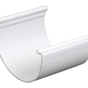 Plastmo 5 in. W White Vinyl Half Round Gutter Connector