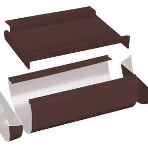 Plastmo 4 in. W Brown Vinyl Half Round Gutter Connector
