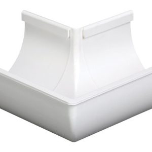 Plastmo Classic 4 in. W White Vinyl Half Round Outside Corner