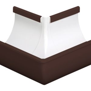 Plastmo Classic 4 in. W Brown Vinyl Half Round Outside Corner
