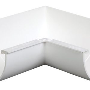 Plastmo Classic 4 in. W White Vinyl Half Round Inside Corner