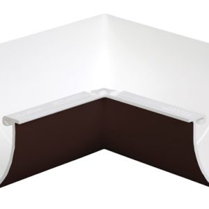 Plastmo Classic 4 in. W Brown Vinyl Half Round Inside Corner