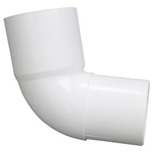 Plastmo 3 in. H X 3 in. W White Vinyl Downspout Elbow