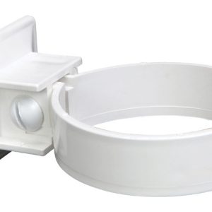 Plastmo 2.5 in. W White Vinyl Round Downspout Bracket