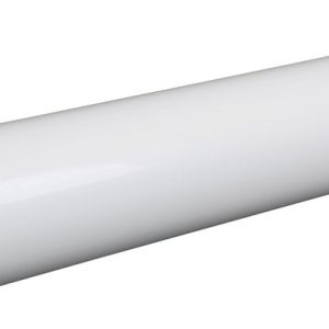 Plastmo 2.5 in. W X 120 in. L White Vinyl Round Downspout