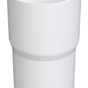 Plastmo 2.5 in. W White Vinyl Round Downspout Connector