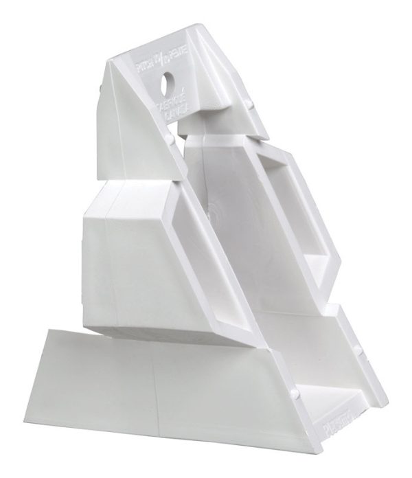 Plastmo 4.5 in. W White Vinyl Half Round Gutter Wedge