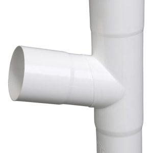 Plastmo 8 in. W X 12 in. L White Vinyl Round Downspout Adapter