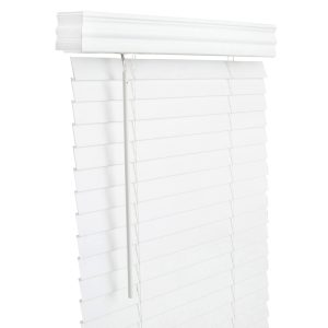 Living Accents Faux Wood 2 in. Blinds 34 in. W X 60 in. H White Cordless