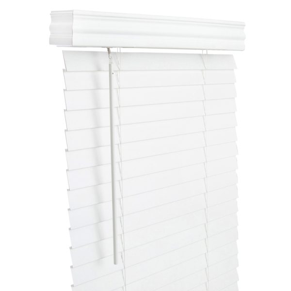 Living Accents Faux Wood 2 in. Blinds 72 in. W X 60 in. H White Cordless