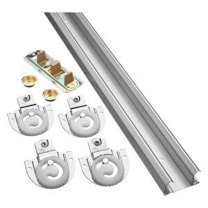 National Hardware Galvanized Silver Nylon/Steel By-Pass Door Hardware Set 1 pk
