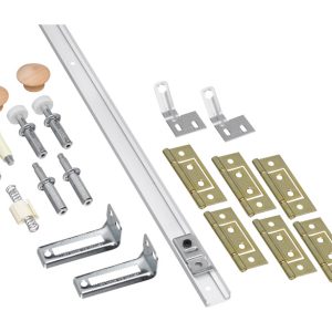 National Hardware White Steel Folding Door Hardware Set 1 pk