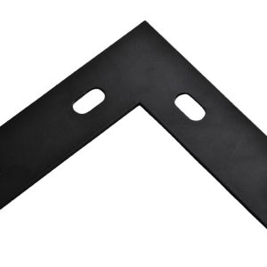 National Hardware 6.5 in. H X 1.5 in. W X 0.125 in. D Black Carbon Steel Flat Corner Plate