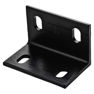 National Hardware 3 in. H X 4.6 in. W X 0.25 in. D Black Structural Steel Inside/Outside Wide Corner