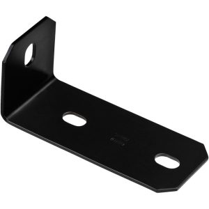 National Hardware 6.8 in. H X 3 in. W X 0.125 in. D Black Carbon Steel Inside Offset Leg Corner Brac