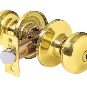 Tell Parkland Bright Brass Privacy Knob Right or Left Handed