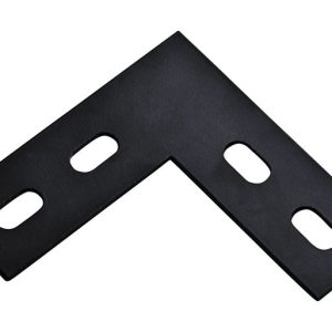 National Hardware 4.5 in. H X 1.5 in. W X 0.125 in. D Black Carbon Steel Flat Corner Plate